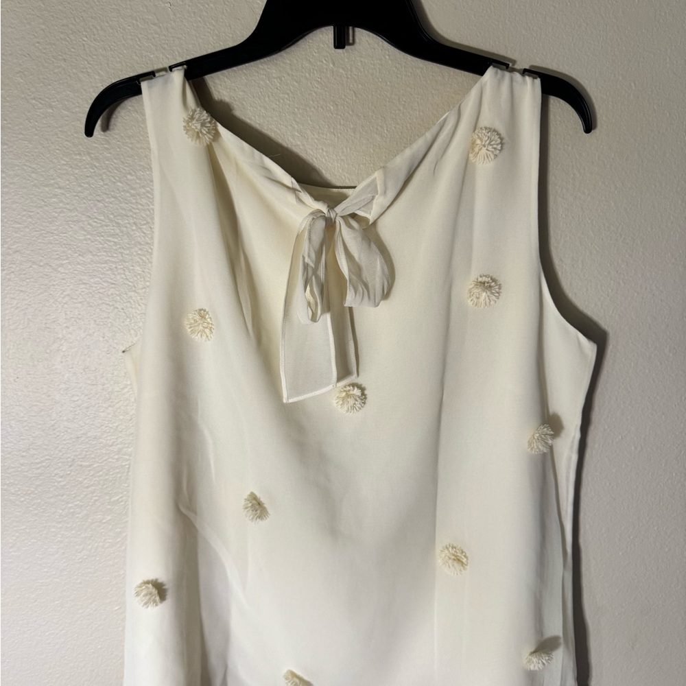 RSVP by TALBOTS Elegant Cream Sleeveless Top size L - Picture 2 of 8